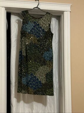 Gold sequined dress
